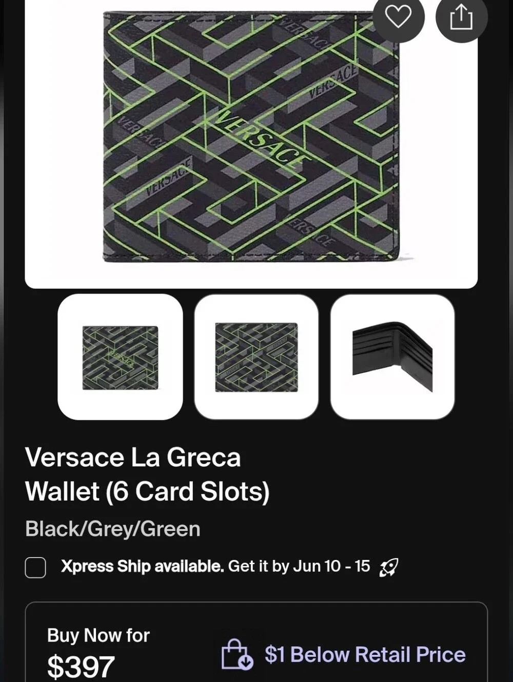 Versace sleek card